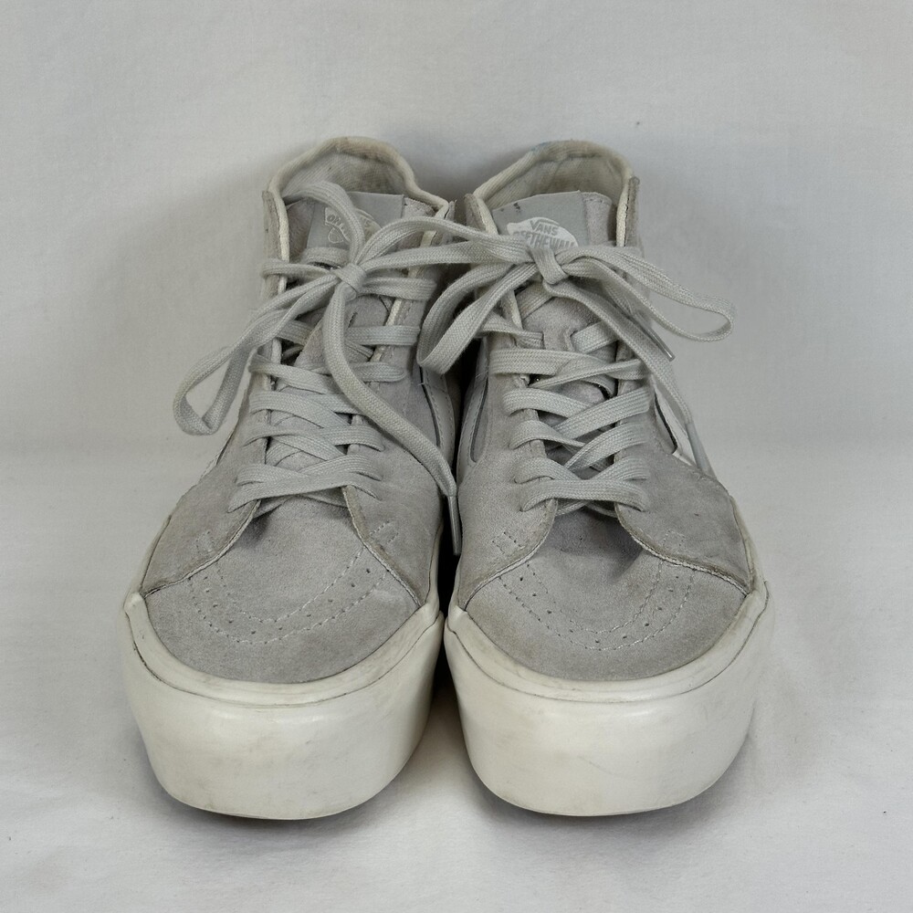 Vans Sk8 Hi Platform Shoes Mens 7 Womens 8.5 Gray Suede High Top Skate